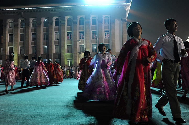 From the agencies: North Korean rehearse for the commemoration of the 100th anniversary