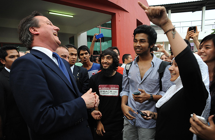 David Cameron in Asia: David Cameron meets students at the University of Nottingham, Malaysia