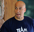 Cory Booker in fire rescue