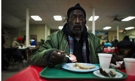 Homeless person in Detroit