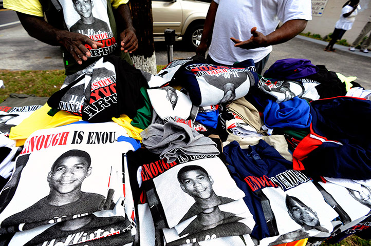 Trayvon Martin: Rally for Trayvon Martin at Sanford Police Department in Sanford, Florida