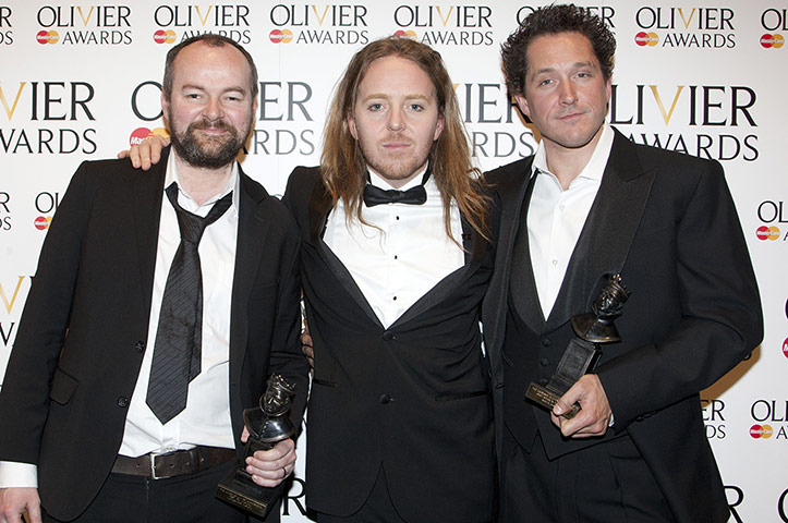 Olivier Awards: Dennis Kelly, Tim Minchin and Bertie Carvel accept their Olivier Awards