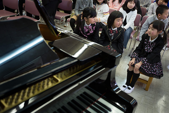 Kawauchi, Japan: School and kindergarten entrance ceremony for Kawauchi town