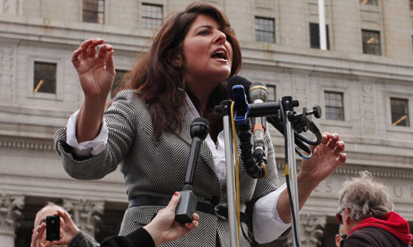 Political consultant Naomi Wolf speaks at a news conference in New York last month announcing a lawsuit against indefinite detention provisions in the National Defense Authorization Act. Photograph: viewpress Vp/Demotix/Corbis