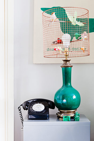 Homes Feature: Homes feature, lampshade made out of copper wire