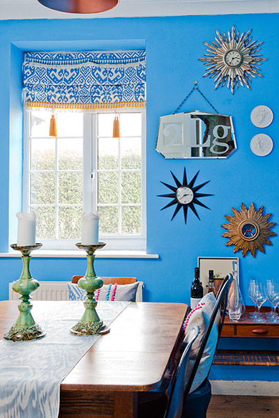 Homes Feature: Homes feature, the blue walled dining room