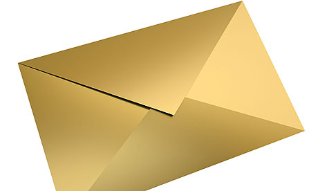 Gold envelope