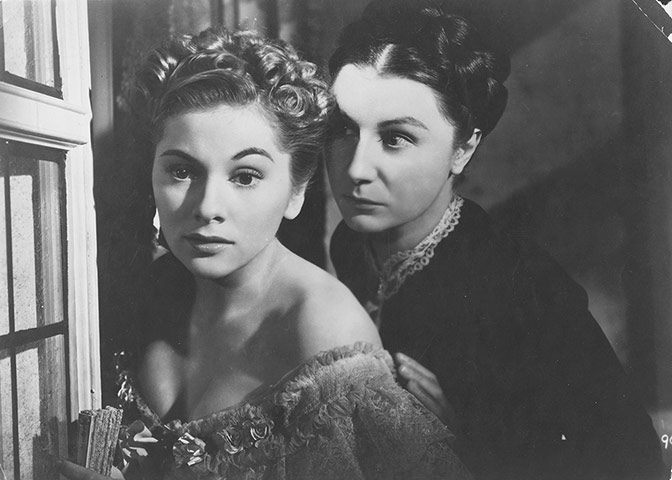 Genius of Hitchcock: Joan Fontaine and Judith Anderson in a still from Rebecca, 1940