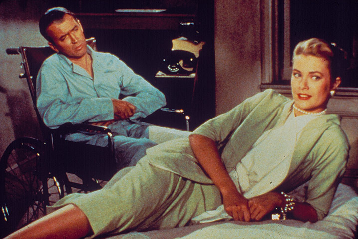 Genius of Hitchcock: James Stewart and Grace Kelly in a still from Rear Window, 1954