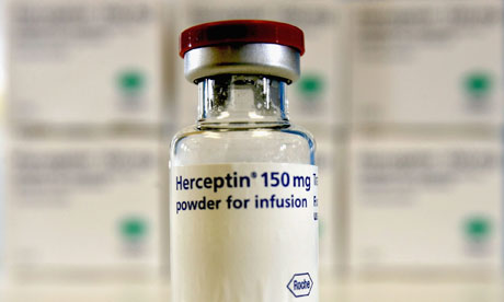 Bottle of breast cancer drug Herceptin