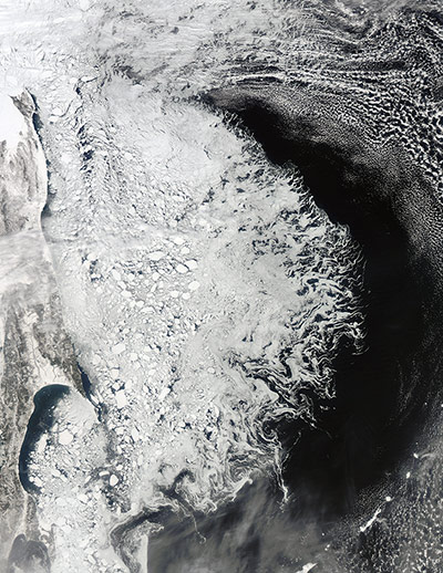 Satellite Eye on Earth: Ice on Arctic sea