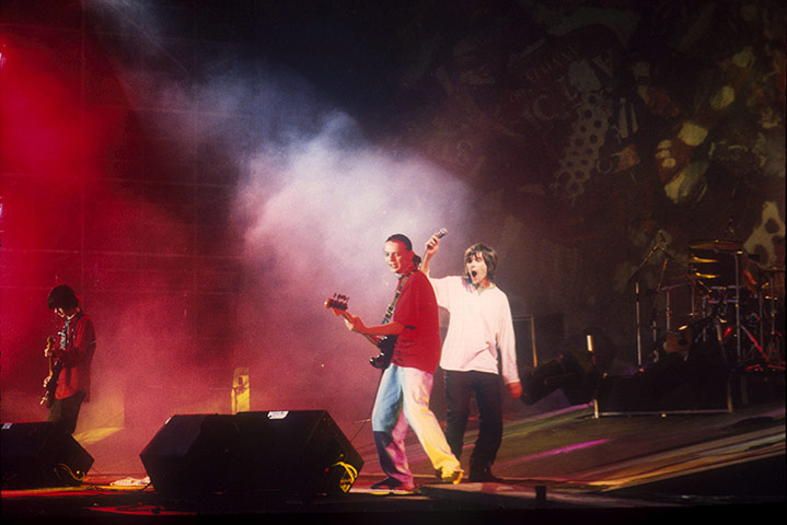 Madchester: The Stone Roses at an outdoor concert at Spike Island, 1990