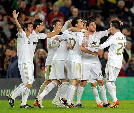 El Clasico update: Real Madrid's players celebrate beating Barcelona