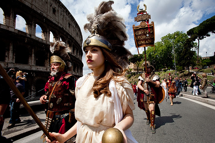 Rome birthday parade: Rome commemoraration parade