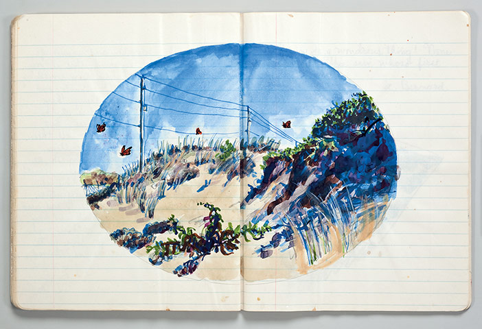 Glasgow Art Festival: A spread from Paul Thek's notebook No 16, 1976, at the Modern Institute