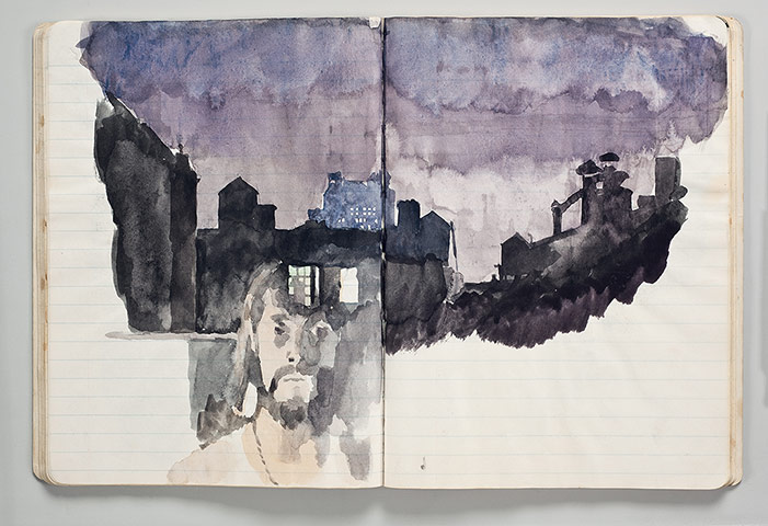 Glasgow International: A spread from Paul Thek's notebook No 34, 1972, at the Modern Institute