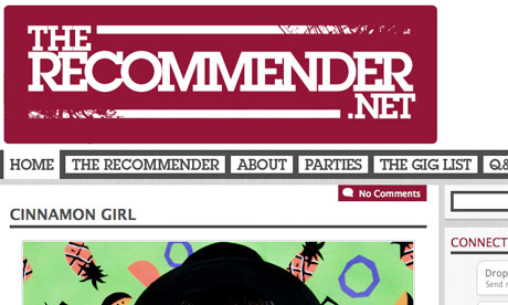 The Recommender music blog