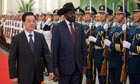 South Sudan's President Salva Kiir with China's President Hu Jintao in Beijing, China