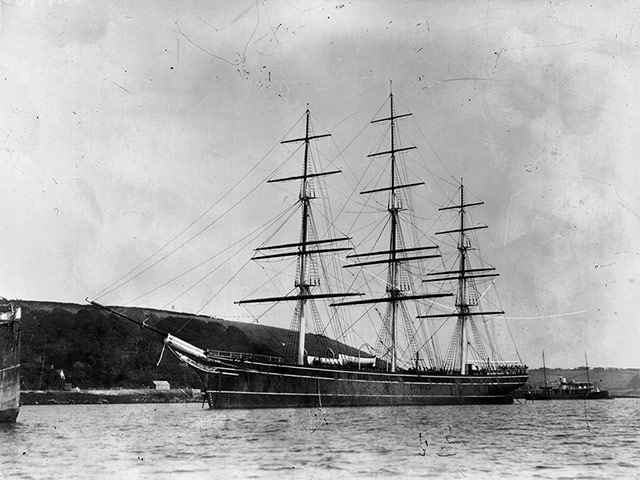 Cutty Sark: A photograph of the Cutty Sark taken around 1890