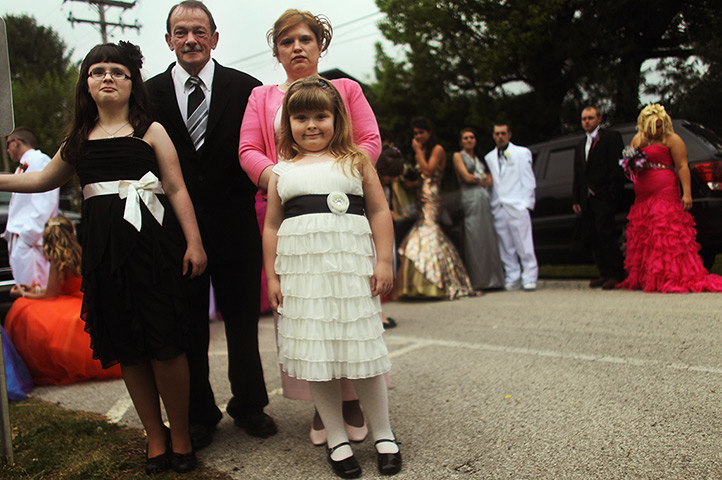 Booneville, Kentucky: The Taylor family attend the start of the Owsley County High School prom