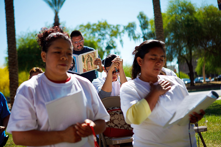 24 hours: Phoenix, Arizona: Protesters opposed to Arizona's Immigration Law 