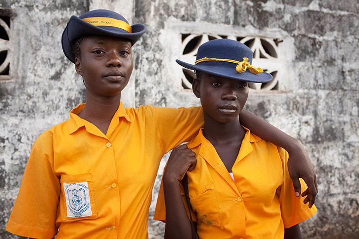 Sierra Leone after Taylor: Pupils arrive for class at the Every Nation Academy private school, Makeni