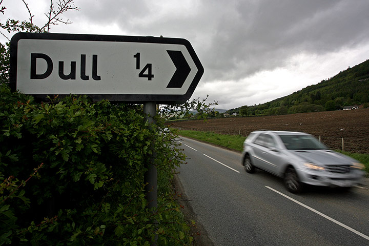 silly names: Dull near Aberfeldy in Perthshire, Scotland