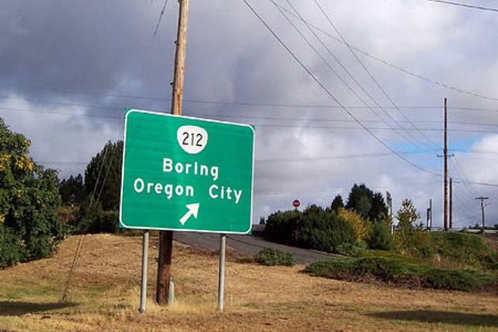 silly names: Boring in Oregon, USA