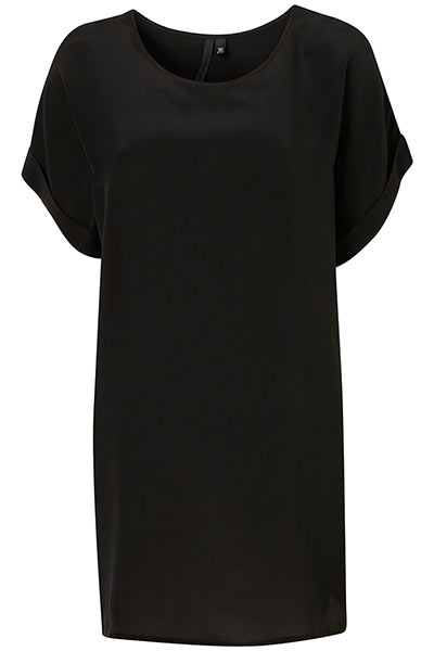 Hijab friendly fashion: Hijab friendly fashion topshop long black silk t-shirt