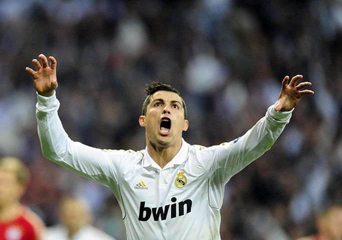 Real Madrid v Bayern: Ronaldo celebrates after scoring against Bayern Munich
