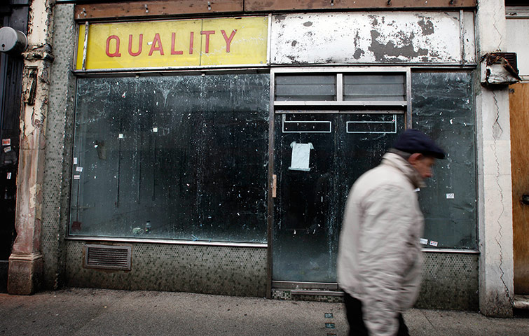 Picture Desk Live: Recession London closed shop