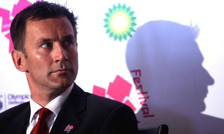 Culture secretary, Jeremy Hunt, at the launch of the London 2012 Festival
