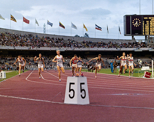 David Hemery: David Hemery takes gold and sets a new world record in the 400m hurdles