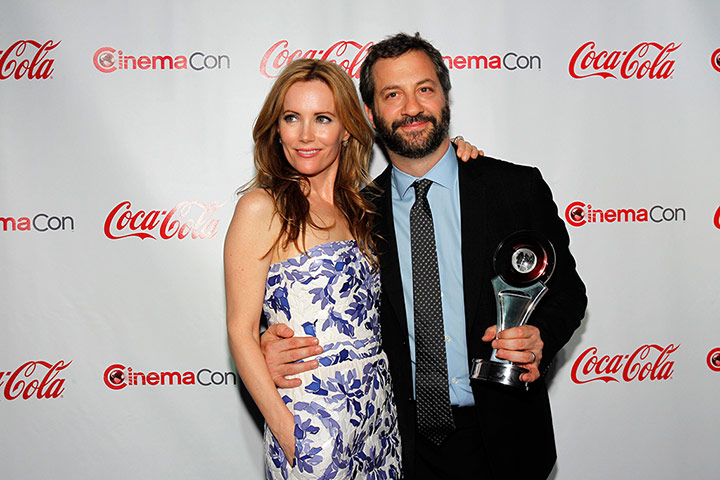 Week in film: Actress Leslie Mann and her husband Judd Apatow arrive at CinemaCon