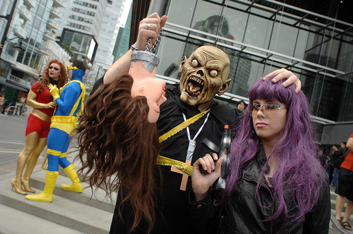 Week in film: People dressed as film characters pose at the Fan Expo in Vancouver