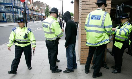 Police perform a stop and search