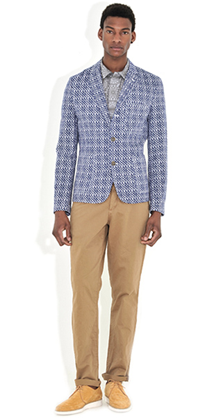 Line-up: Men's print: Palm-print blazer