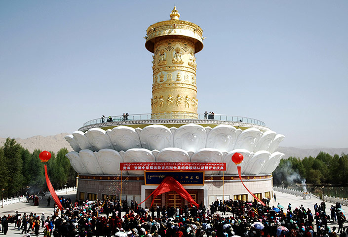 24 hours: Qinghai, China: The consecration ceremony of the prayer wheel