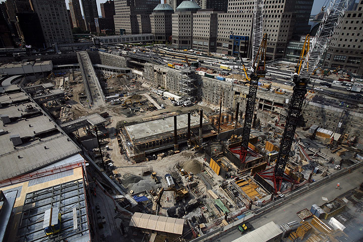World Trade Centre: 6 September 2007: Construction work continues