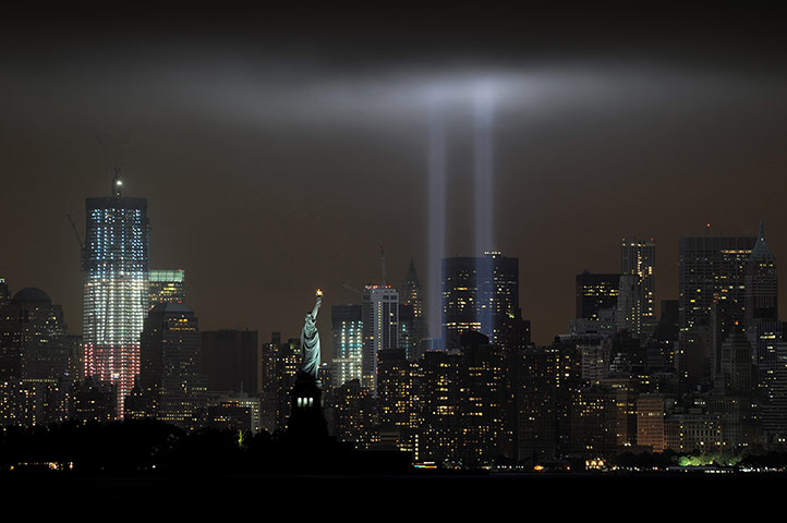 World Trade Centre: 11 September 2011: The annual Tribute in Light memorial
