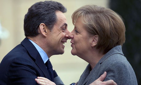 French president Nicolas Sarkozy aligned himself with Germany's Angela Merkel during the euro crisis