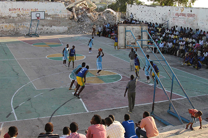 Somalia: Basketball game in Mogadishu