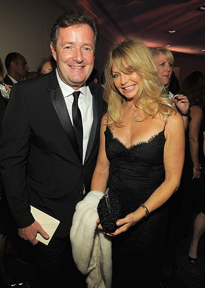 White House dinner: Piers Morgan and Goldie Hawn at the Cocktail Party