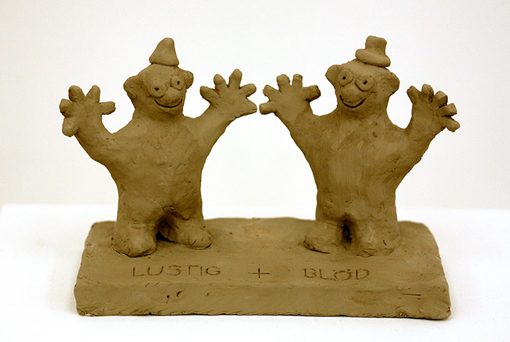 Fischli and Weiss: Suddenly This Overview. A series of clay figures exhibited at the Tate