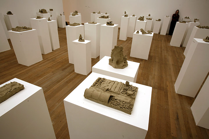 Fischli and Weiss: A room of clay sculptures at the Tate Modern