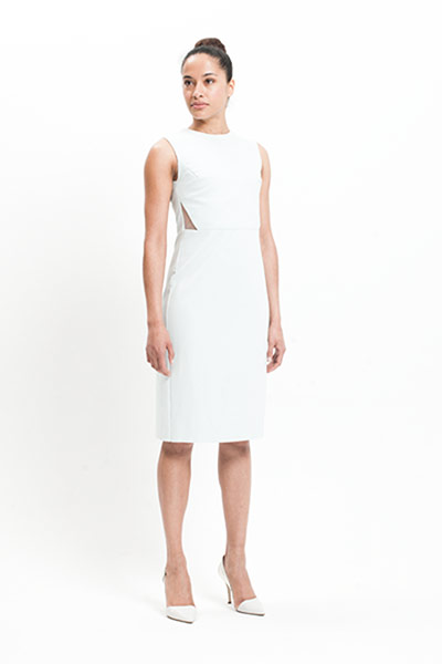All Ages: Day Dresses: Genevieve wears a white shift dress