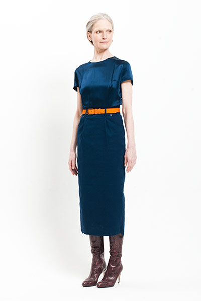 All Ages: Day Dresses: Lisskulla wears navy belted dress