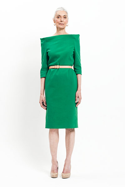 All Ages: Day Dresses: Pam wears green dress
