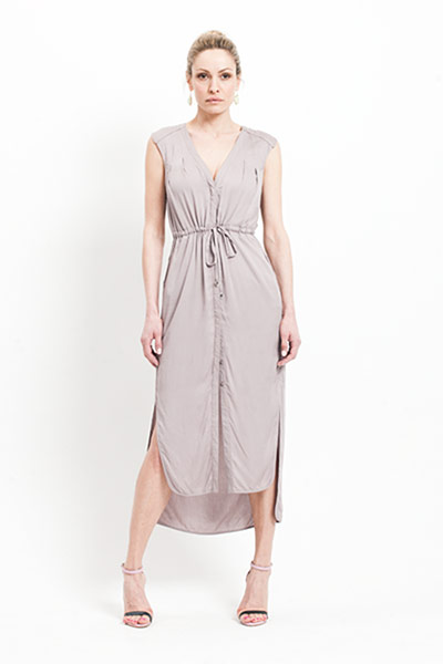 All Ages: Day Dresses: Barbara wears mink coloured dress