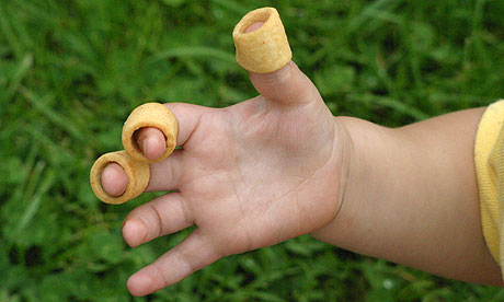 Hula Hoops on a child's hand